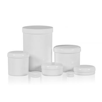 Soft Cylinder Jar PP White