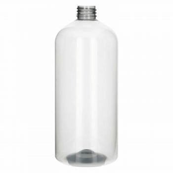 1000 ml bottle Basic Round 100% recycled PET MOPET transparent 28.410